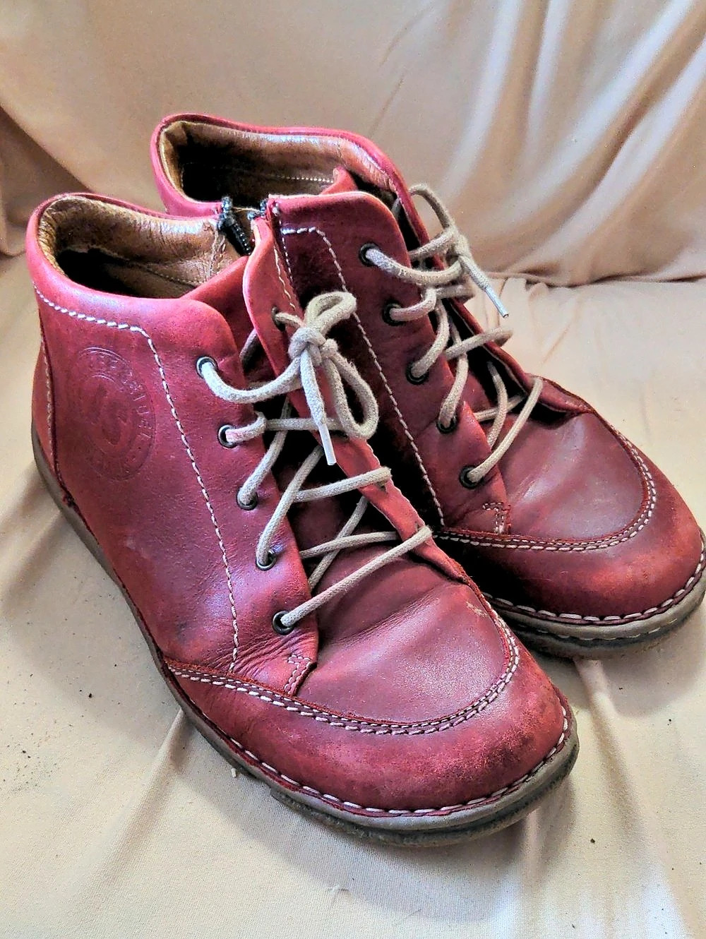 Josef Seibel Lace-Up Boots Burgundy EU 37